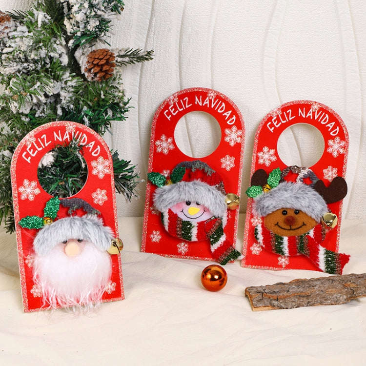 Snowman Christmas Cartoon Doorknob Hanging Decoration Mall Window Festive Decoration