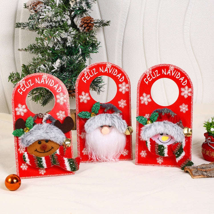 Snowman Christmas Cartoon Doorknob Hanging Decoration Mall Window Festive Decoration
