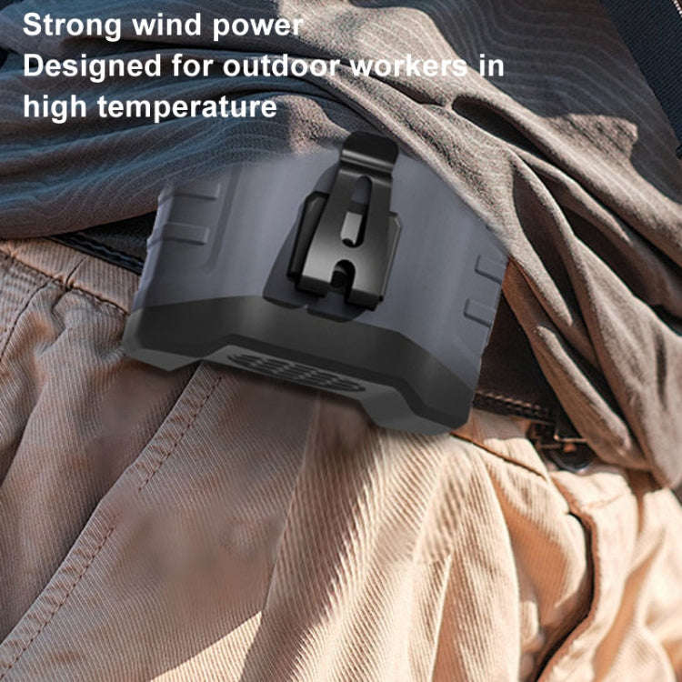 4000mAh Portable Hanging Waist Outdoor USB Fan High Wind Power Mini Fan(Army Green)
