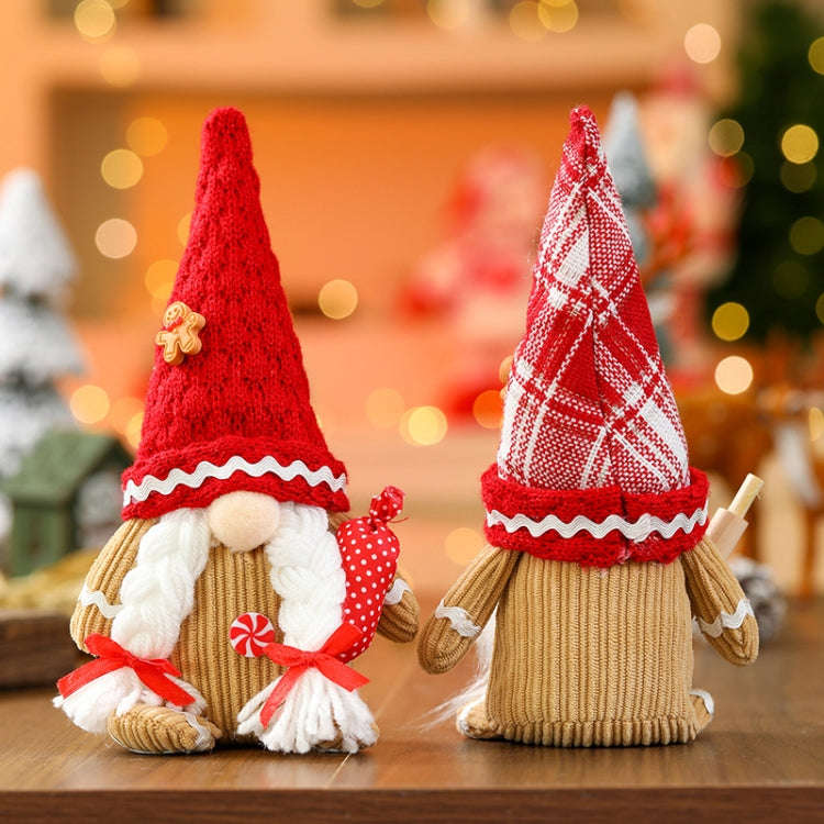 Christmas Faceless Old Man Ornament Cartoon Doll Window Decoration Decorations(Female)