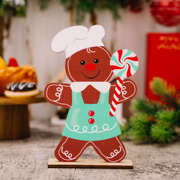 Gingerbread Man Wooden Ornament Christmas Decoration Supplies(Male)