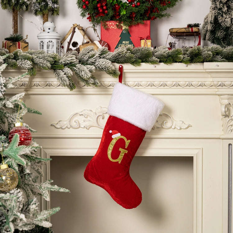 Velvet Alphabet Stock Christmas Decoration Supplies DIY Gift Stock, Style: G