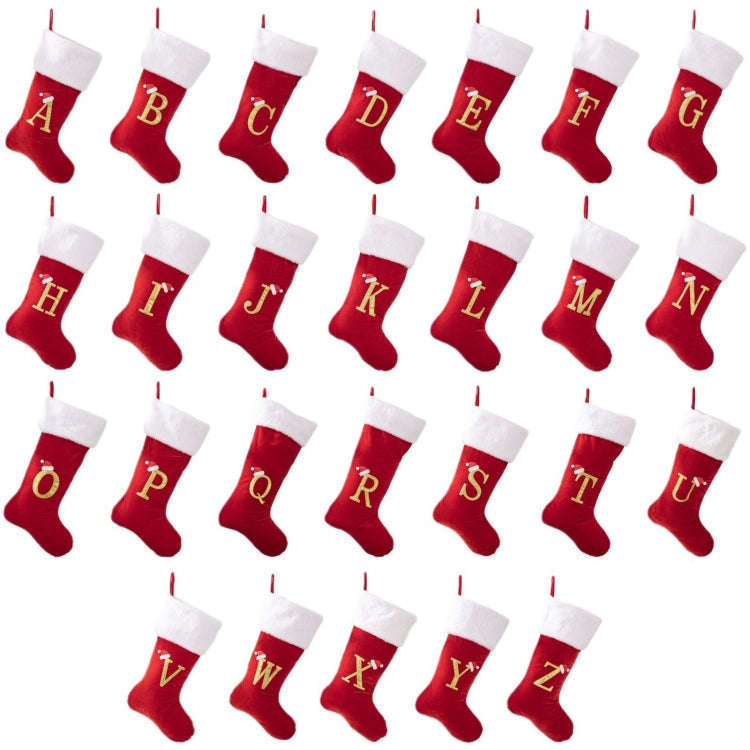Velvet Alphabet Stock Christmas Decoration Supplies DIY Gift Stock, Style: Y