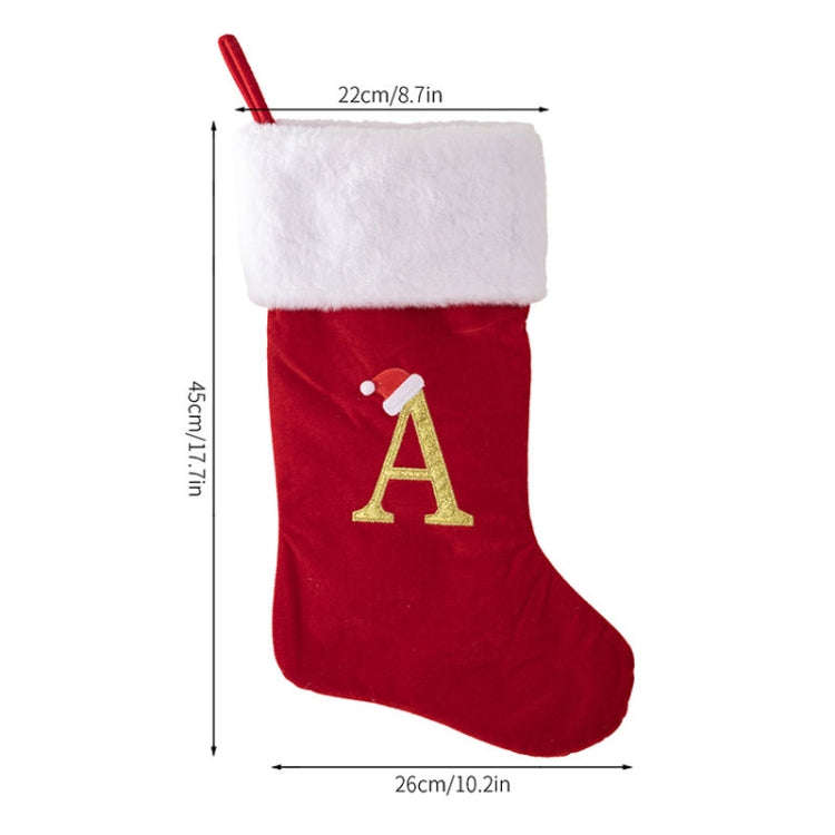 Velvet Alphabet Stock Christmas Decoration Supplies DIY Gift Stock, Style: C
