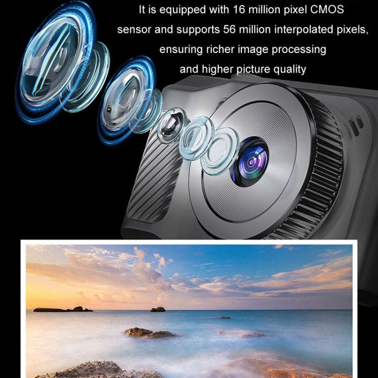 1080P HD Student Retro Digital Card Camera, Color: Black+32G