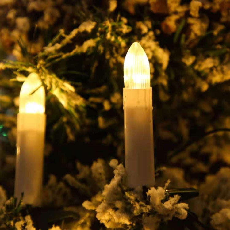 20LEDs Clip-on Candle Lights USB Power Supply for Xmas Tree Wedding Party Decor Warm White