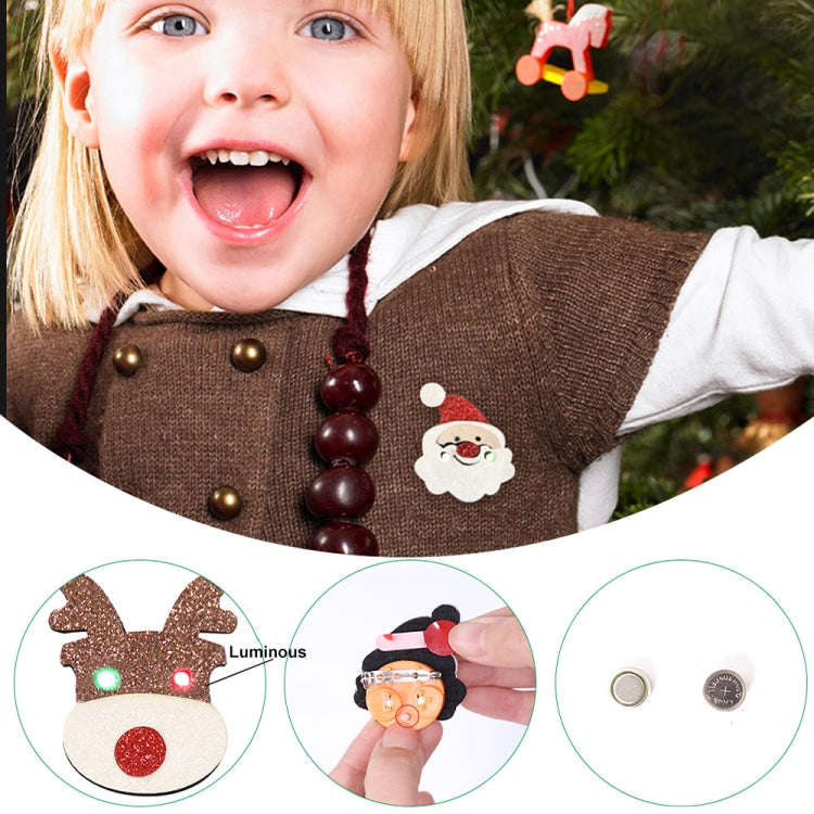 Cartoon Luminous Brooch Decoration Christmas Children and Adult Dress-up Props(Snowflake)