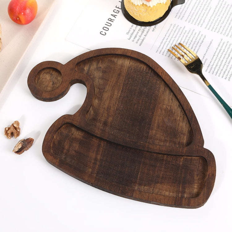 Wooden Fruit Dinner Plate For Christmas Table Decoration(Hat)
