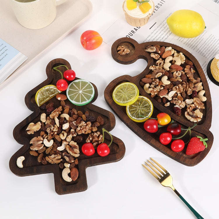 Wooden Fruit Dinner Plate For Christmas Table Decoration(Tree)