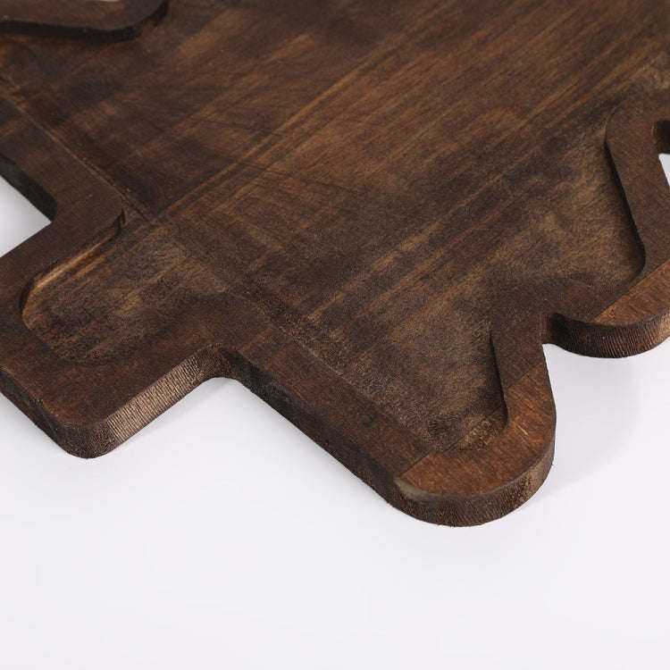 Wooden Fruit Dinner Plate For Christmas Table Decoration(Tree)