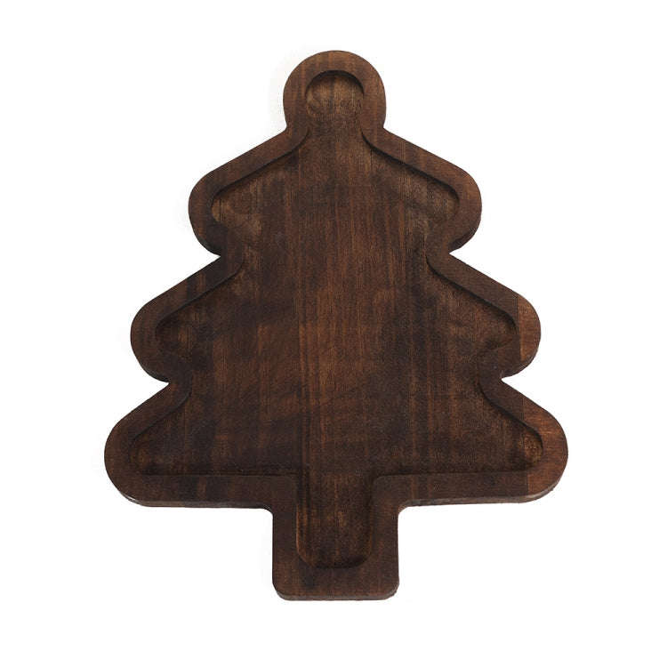 Wooden Fruit Dinner Plate For Christmas Table Decoration(Tree)