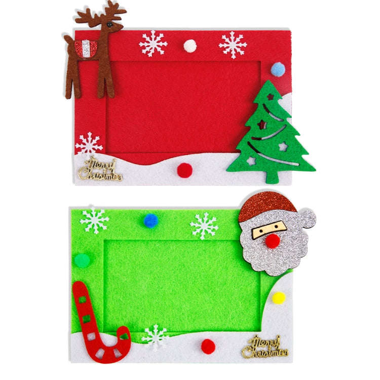 Christmas Snowflake Decoration Photo Frame Holiday Home Ornaments(Red + Green)