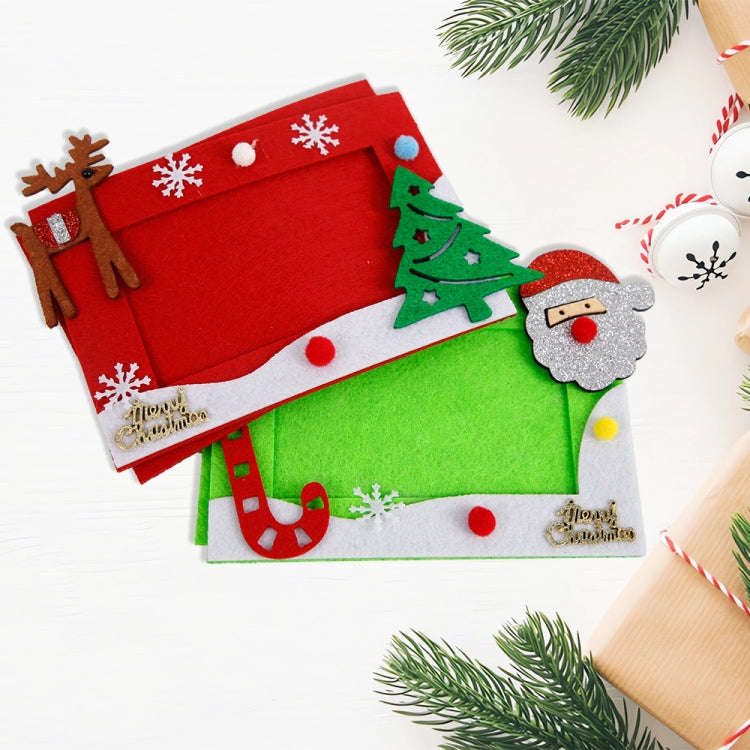 Christmas Snowflake Decoration Photo Frame Holiday Home Ornaments(Red + Green)