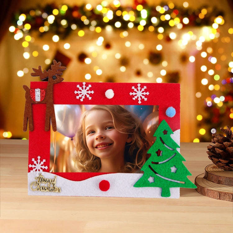 Christmas Snowflake Decoration Photo Frame Holiday Home Ornaments(Red + Green)