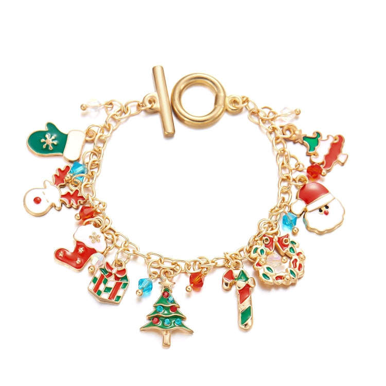 Christmas Tree Santa Claus Charm Bracelet, Style: BR24Y0466-2