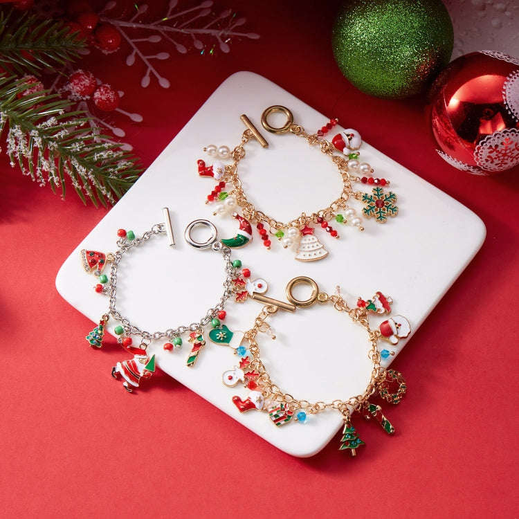 Christmas Tree Santa Claus Charm Bracelet, Style: BR24Y0466-2
