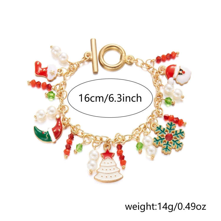 Christmas Tree Santa Claus Charm Bracelet, Style: BR24Y0466-2