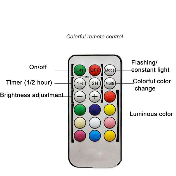 12pcs /Set Rechargeable Candle Lamp Colorful Lighting Romantic Holiday Light with Remote Control(...