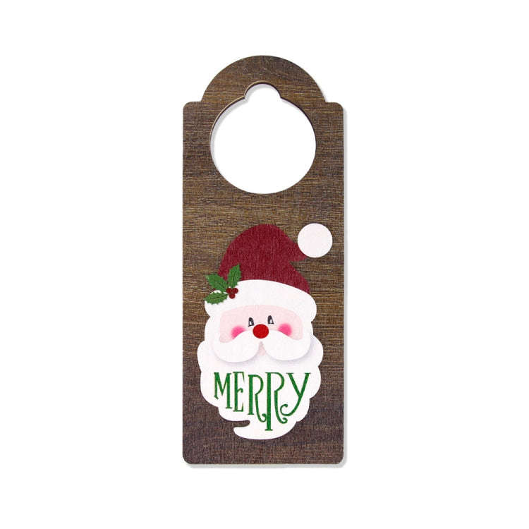 Christmas Door Handle Pendants Holiday Party Door Decoration(Santa Claus with Hat)