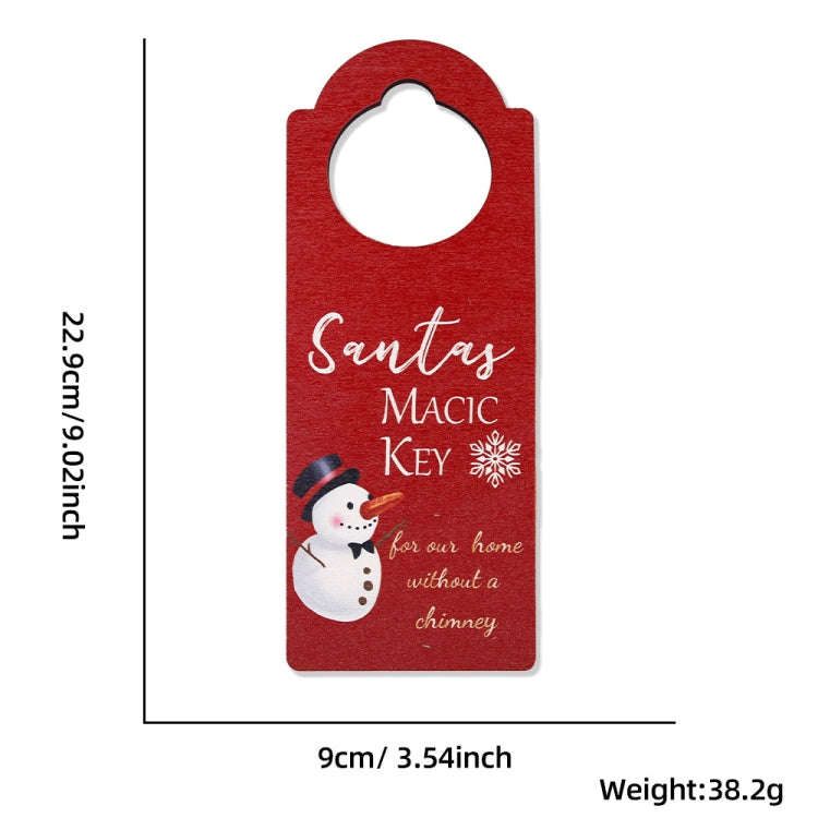 Christmas Door Handle Pendants Holiday Party Door Decoration(Snowman)