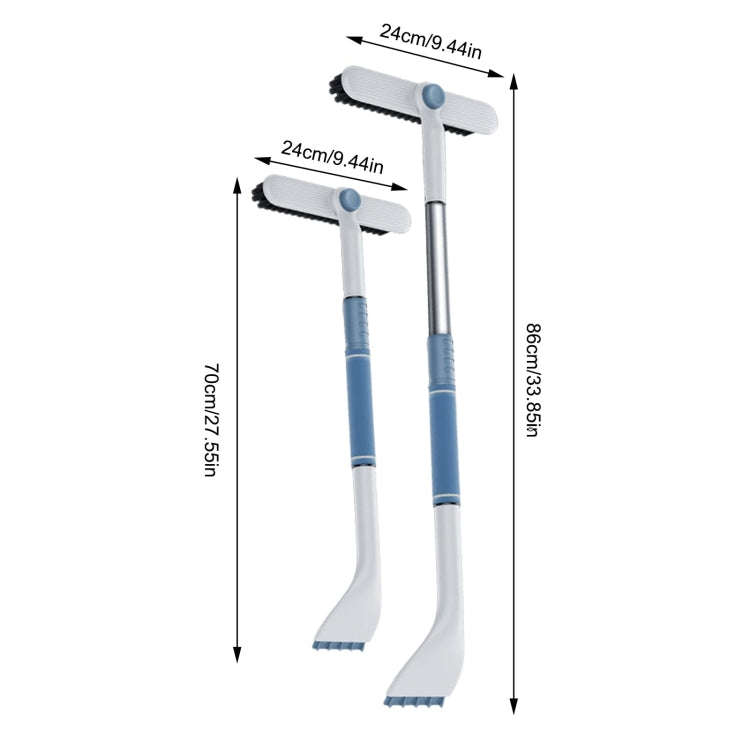 Multifunctional Car Defrosting Snow Shovel, Color: White Boxed