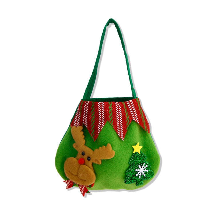 Christmas Children Gift Velvet Handbag Christmas Eve Candy Apple Bag(Elk)