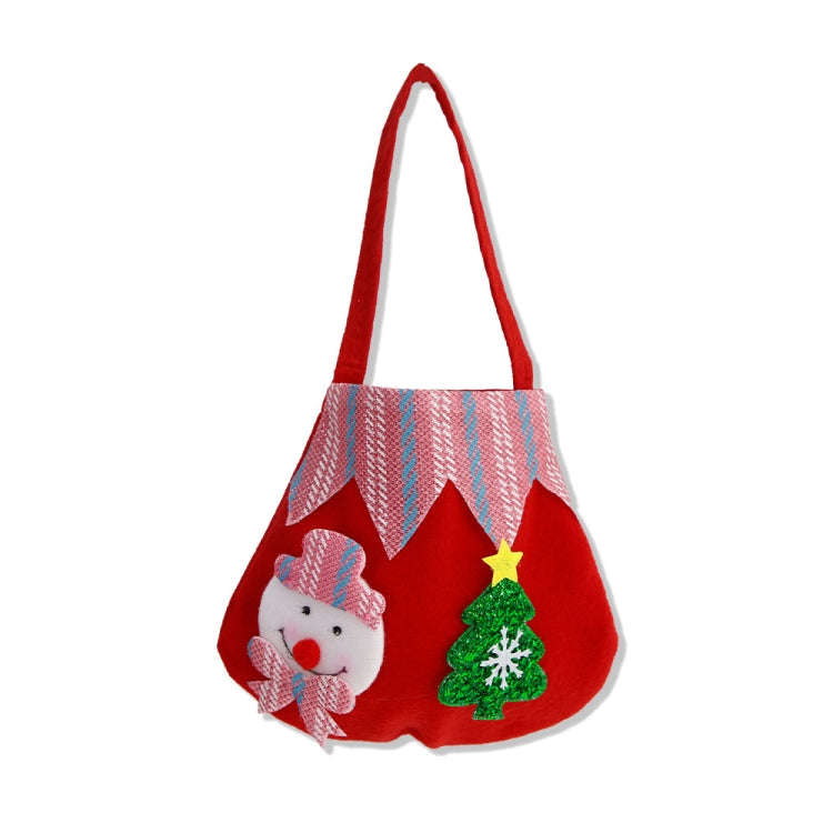 Christmas Children Gift Velvet Handbag Christmas Eve Candy Apple Bag(Snowman)