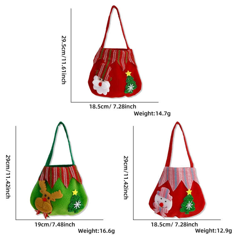 Christmas Children Gift Velvet Handbag Christmas Eve Candy Apple Bag(Snowman)