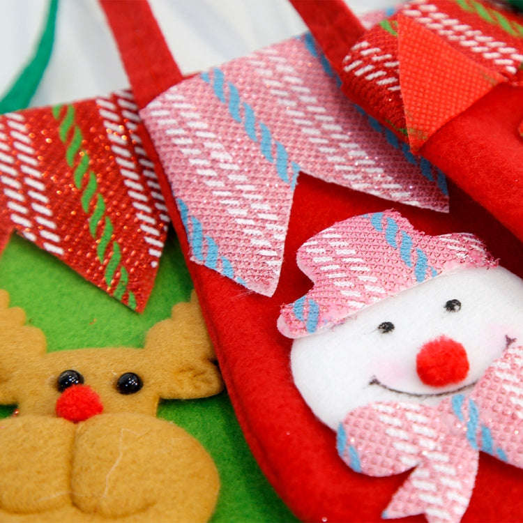 Christmas Children Gift Velvet Handbag Christmas Eve Candy Apple Bag(Snowman)
