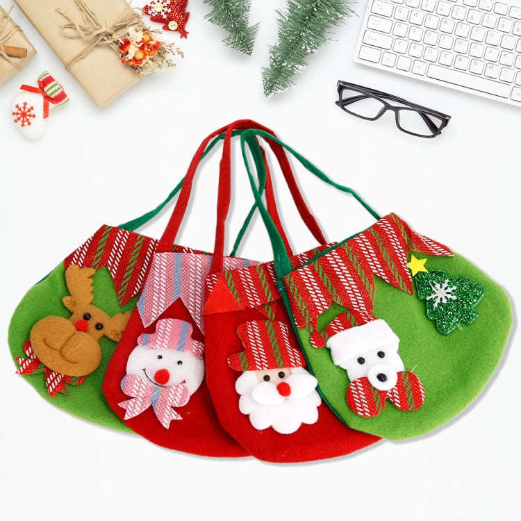 Christmas Children Gift Velvet Handbag Christmas Eve Candy Apple Bag(Elk)