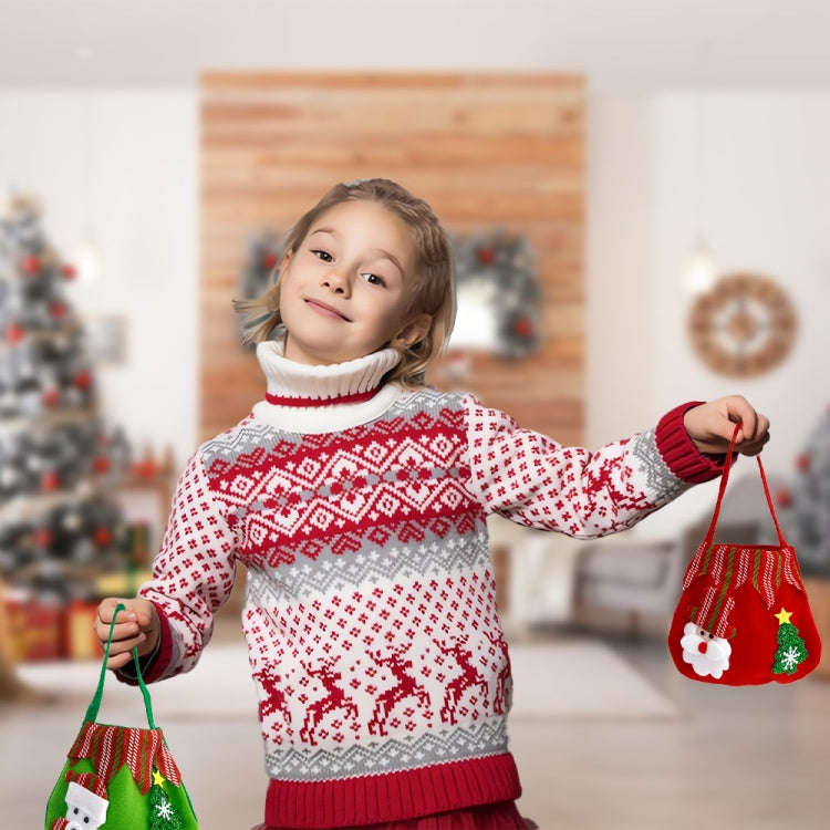 Christmas Children Gift Velvet Handbag Christmas Eve Candy Apple Bag(Snowman)