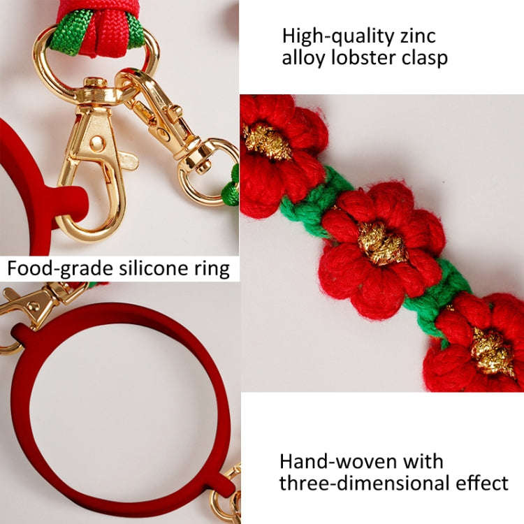 For Stanley Water Cup Christmas Hand-held Rope Knitted Strap(K68896)