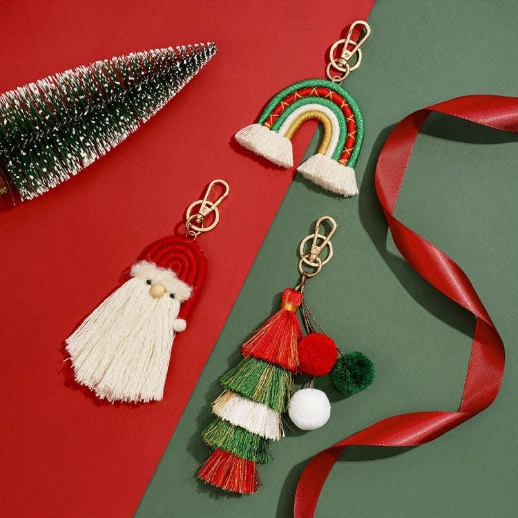 Holiday Cartoon Cute Santa Claus Bag Ornament Keychain Pendant(K68875)