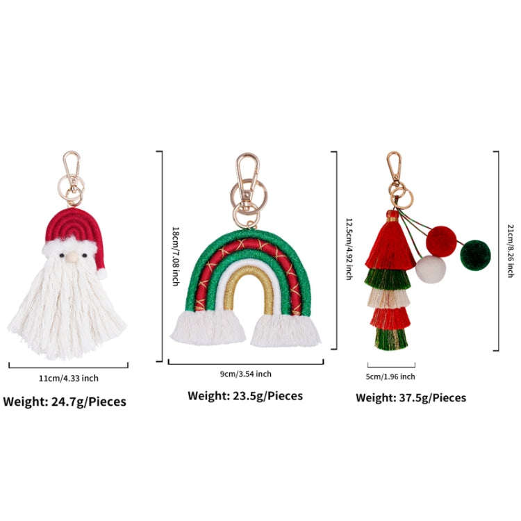 Holiday Cartoon Cute Santa Claus Bag Ornament Keychain Pendant(K68875)
