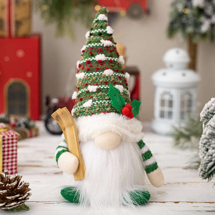 Knitted Lighted Glowing Doll Christmas Decoration Items(Green)