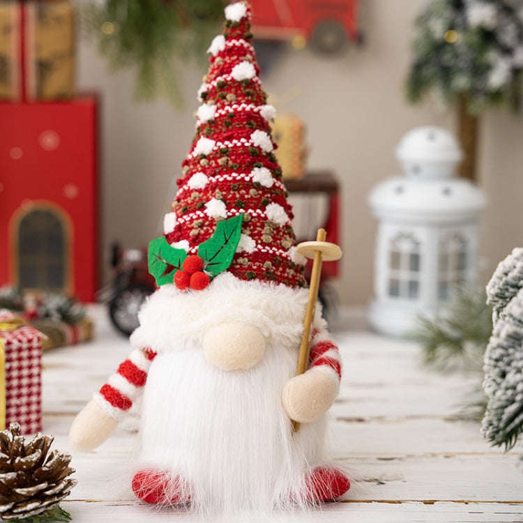 Knitted Lighted Glowing Doll Christmas Decoration Items(Red)