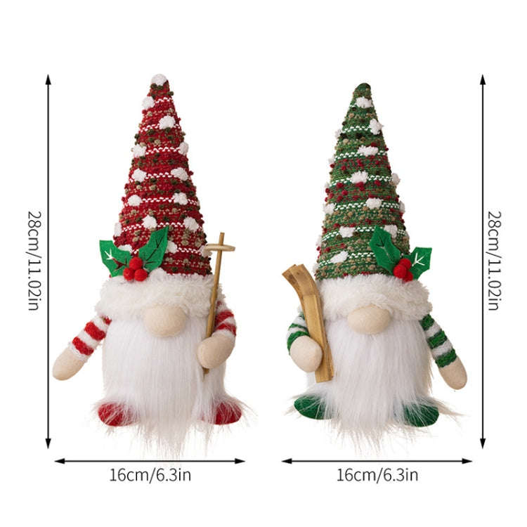 Knitted Lighted Glowing Doll Christmas Decoration Items(Red)