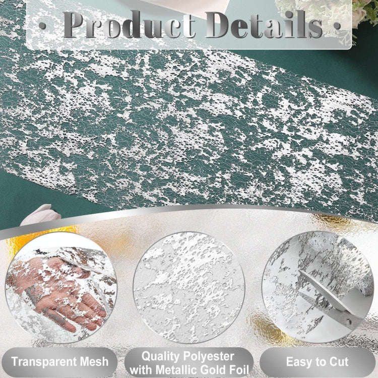 Glitter Foil Thin Mesh Table Runner for Event Party, Wedding, Christmas 11 X 108 Inch(Rose Gold)