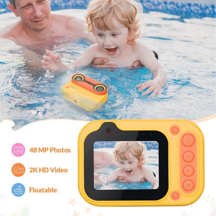 D60 3m Waterproof 2K HD 10X 2.4-inch Outdoor Photo Video Recording Children Mini Camera(Blue)