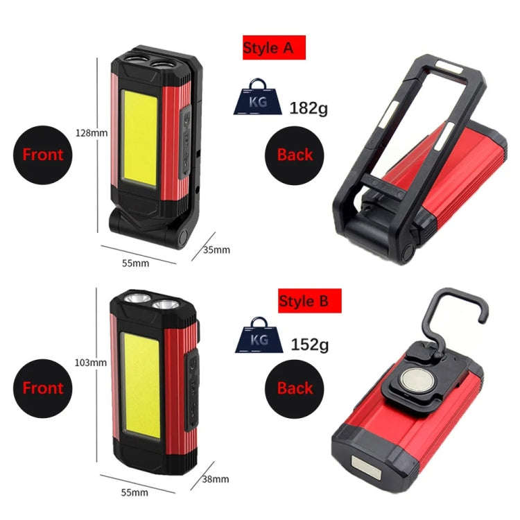 E-SMARTER K011 USB Rechargeable Repair Light With Magnet COB Strong Light Flashlight, Style: A Fo...