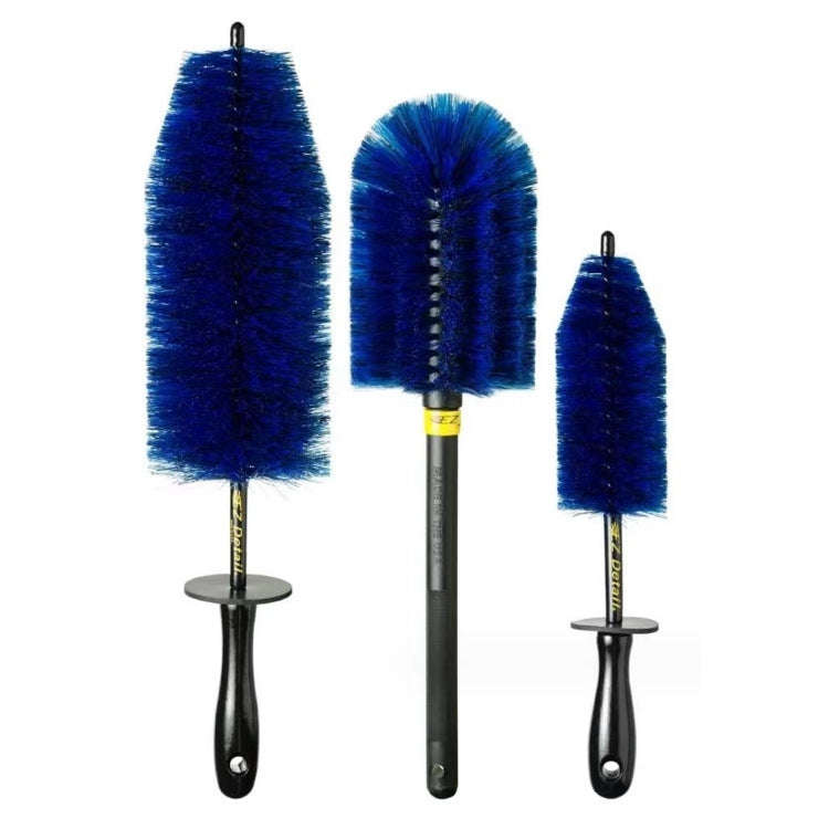 3pcs /Set Car Wash Engine Compartment Cleaning Detail Brush(Blue)