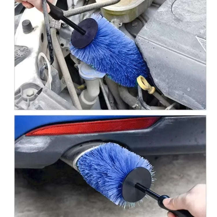 3pcs /Set Car Wash Engine Compartment Cleaning Detail Brush(Blue)