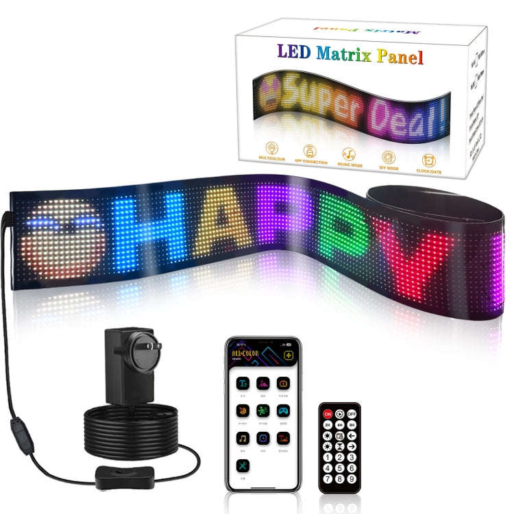 LED Flexible Screen Advertising  Large Screen Supports APP Bluetooth Control 69.4  x 7.6 Inch US ...