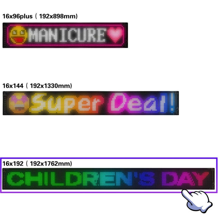 LED Flexible Screen Advertising  Large Screen Supports APP Bluetooth Control 35.4 x 7.6 Inch USB