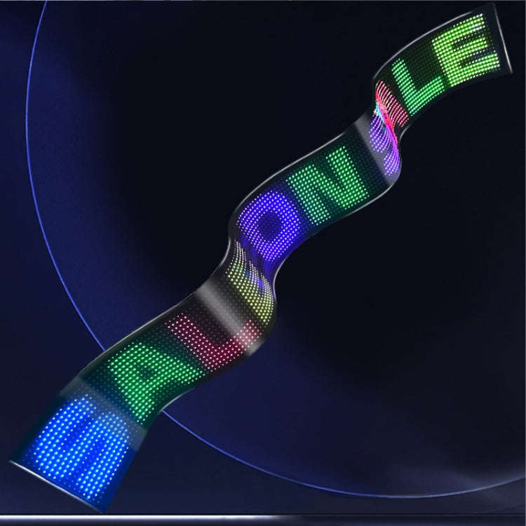 LED Flexible Screen Advertising  Large Screen Supports APP Bluetooth Control 35.4 x 7.6 Inch USB