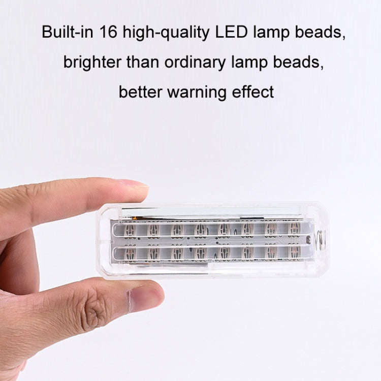 Solar Car Warning Double-Row Flashing Lights, Color: Red