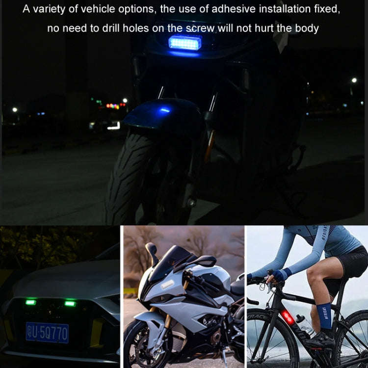 Solar Car Warning Double-Row Flashing Lights, Color: Yellow White
