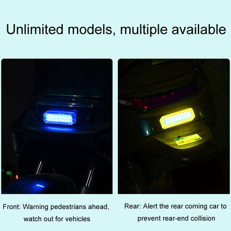 Solar Car Warning Double-Row Flashing Lights, Color: Red