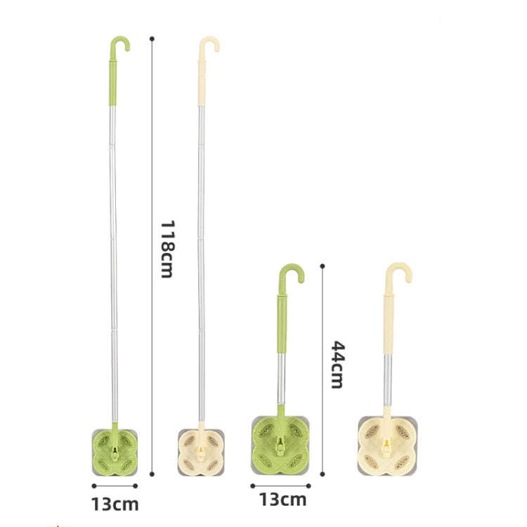 Electrostatic Dust Removal Paper Facial Towel Special Mop Cleaning Tool, Spec: 1-section Pole Green