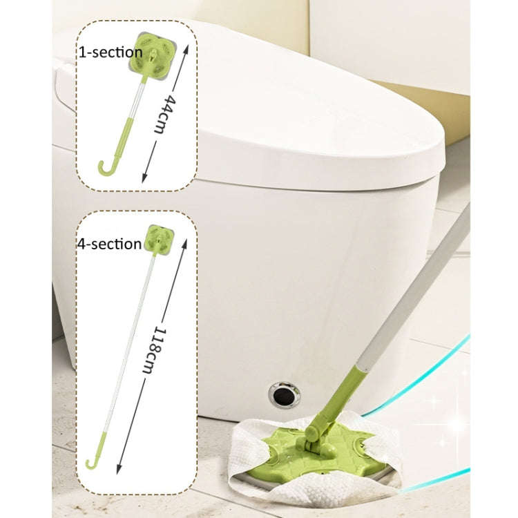 Electrostatic Dust Removal Paper Facial Towel Special Mop Cleaning Tool, Spec: 1-section Pole Green